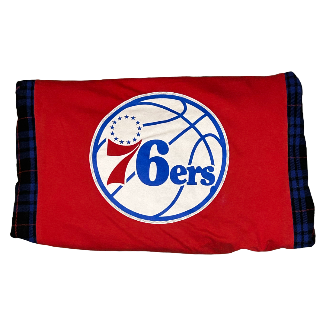 Philadelphia 76ers | Upcycled Flannel Shirts | Basketball Shirt | NBA Shirt | Basketball Apparel | Team Apparel |