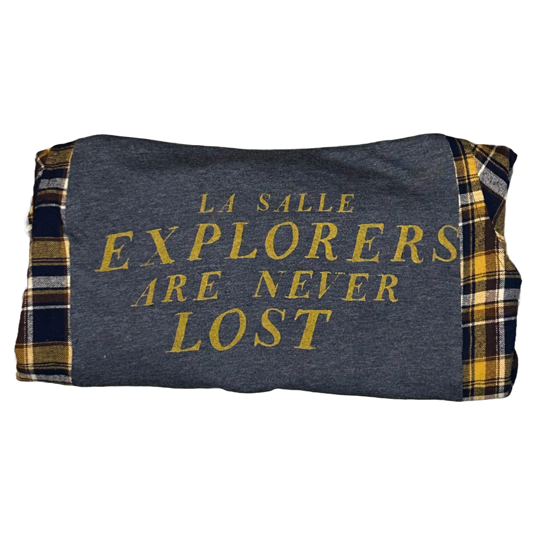 La Salle Explorers | Upcycled Flannel Shirts | College Shirt | NCAA Shirt | College Apparel | Team Apparel