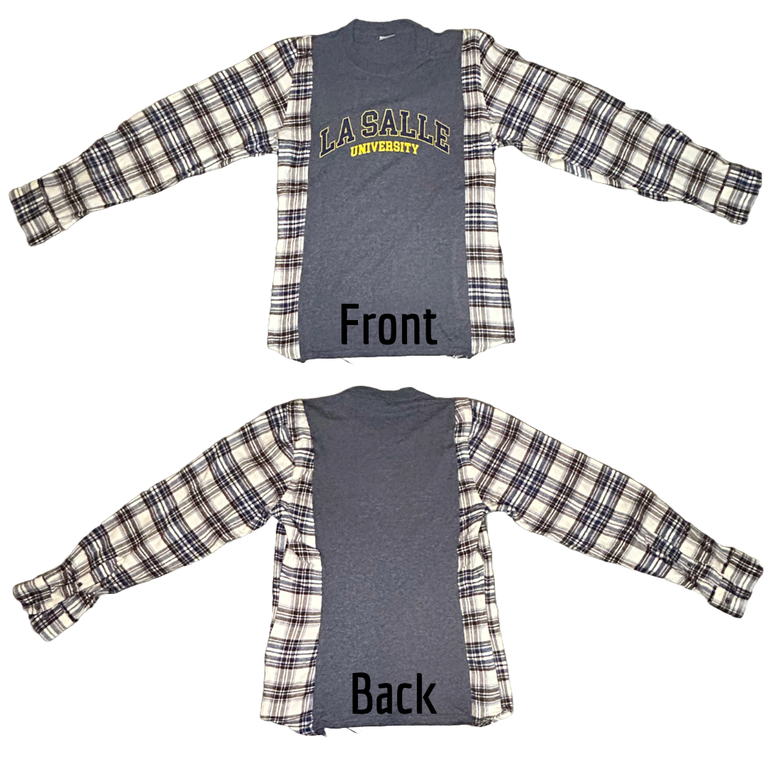 La Salle Explorers | Upcycled Flannel Shirts | College Shirt | NCAA Shirt | College Apparel | Team Apparel