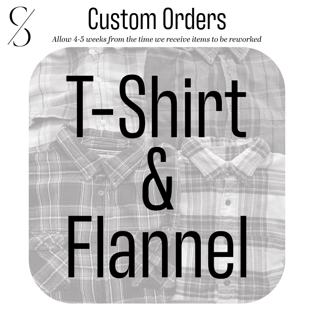 Custom Upcycled Apparel | T-Shirt & Flannel Combo |