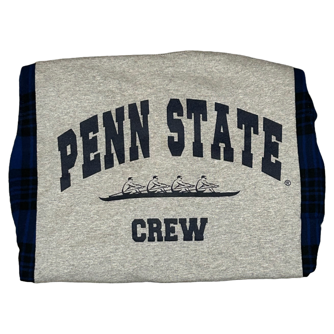 Penn State University | Upcycled Flannel Shirts | College Crew Shirt | NCAA Shirt | Crew Apparel | Team Apparel