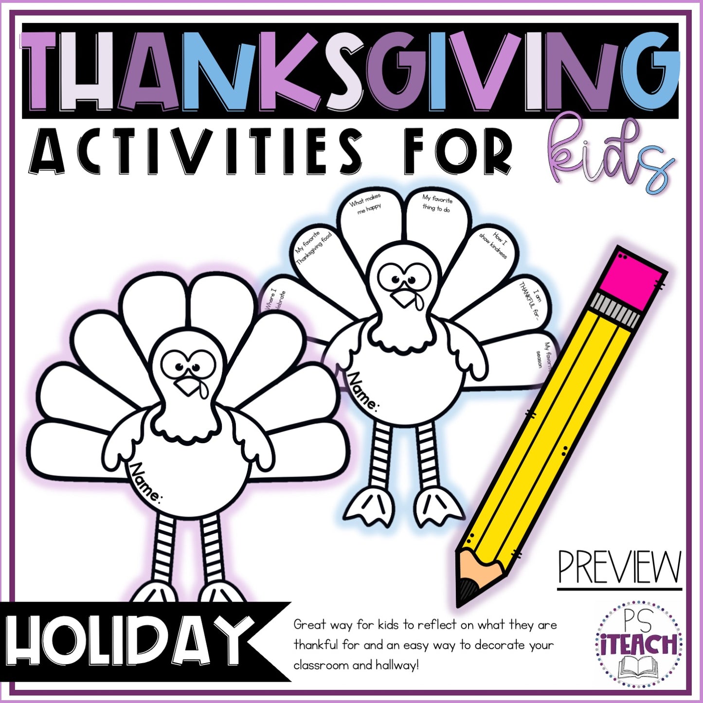 Thanksgiving Printable Activity for Elementary Students
