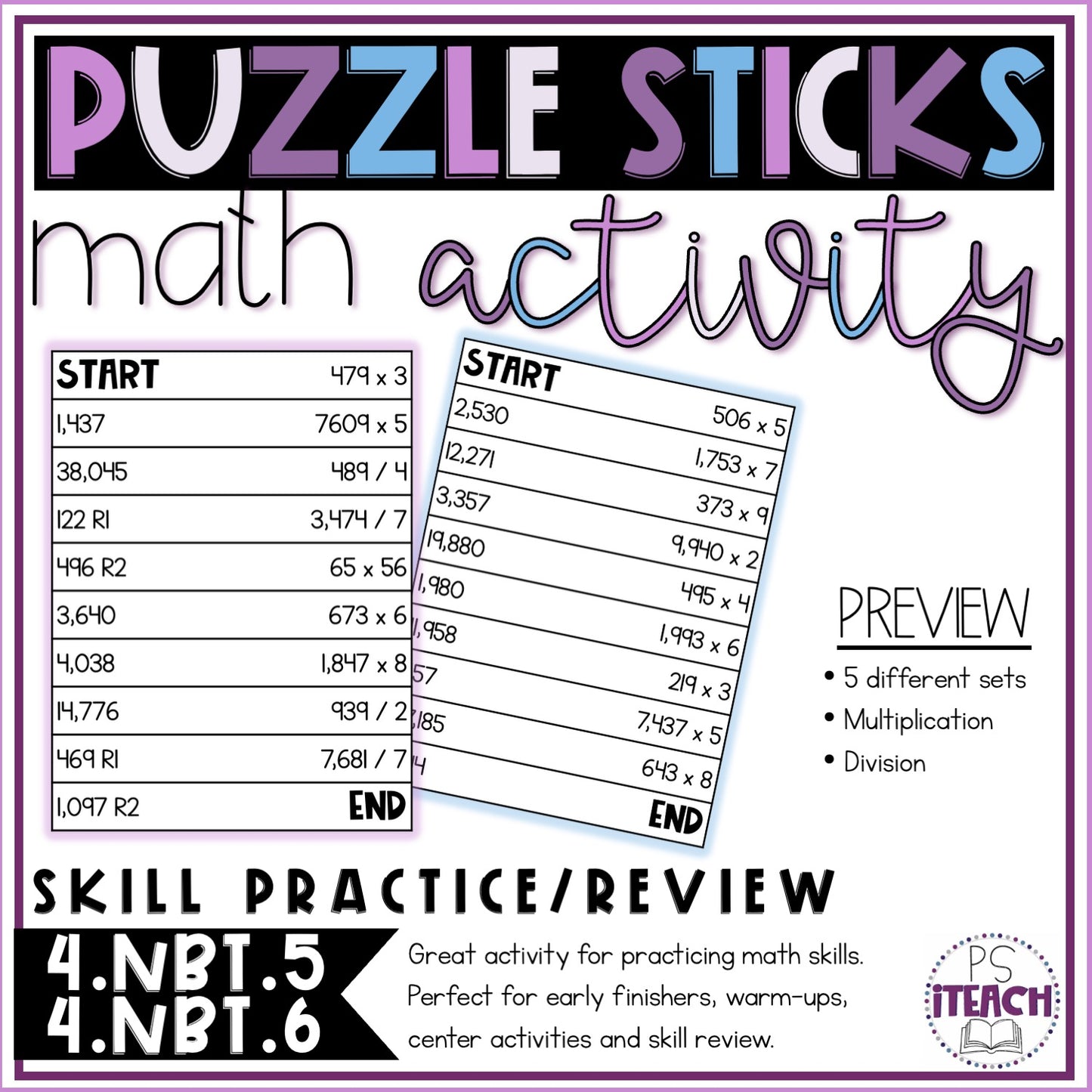 Multiplying and Dividing Whole Numbers Game