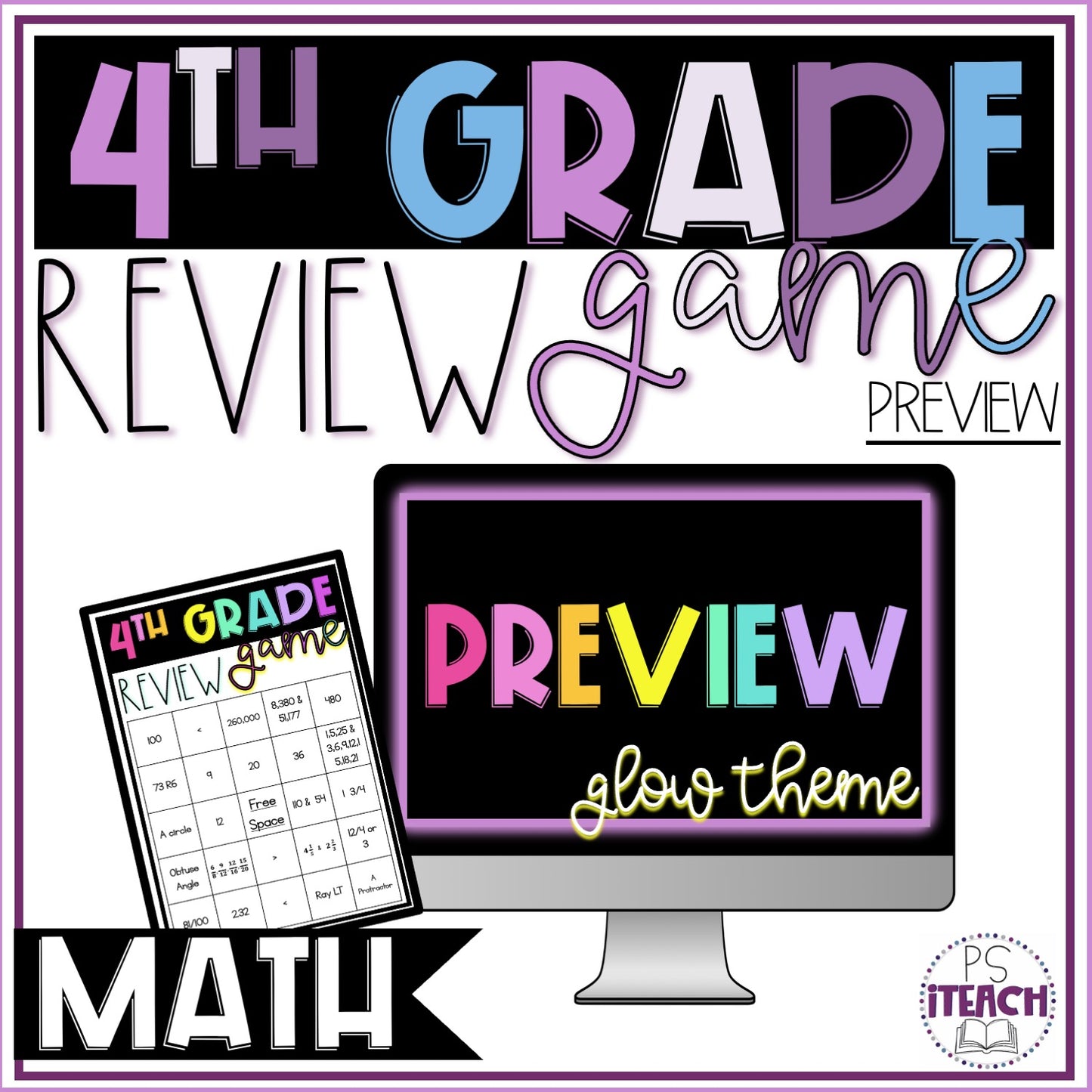 4th Grade End Of Year Math Whole Group Review Game