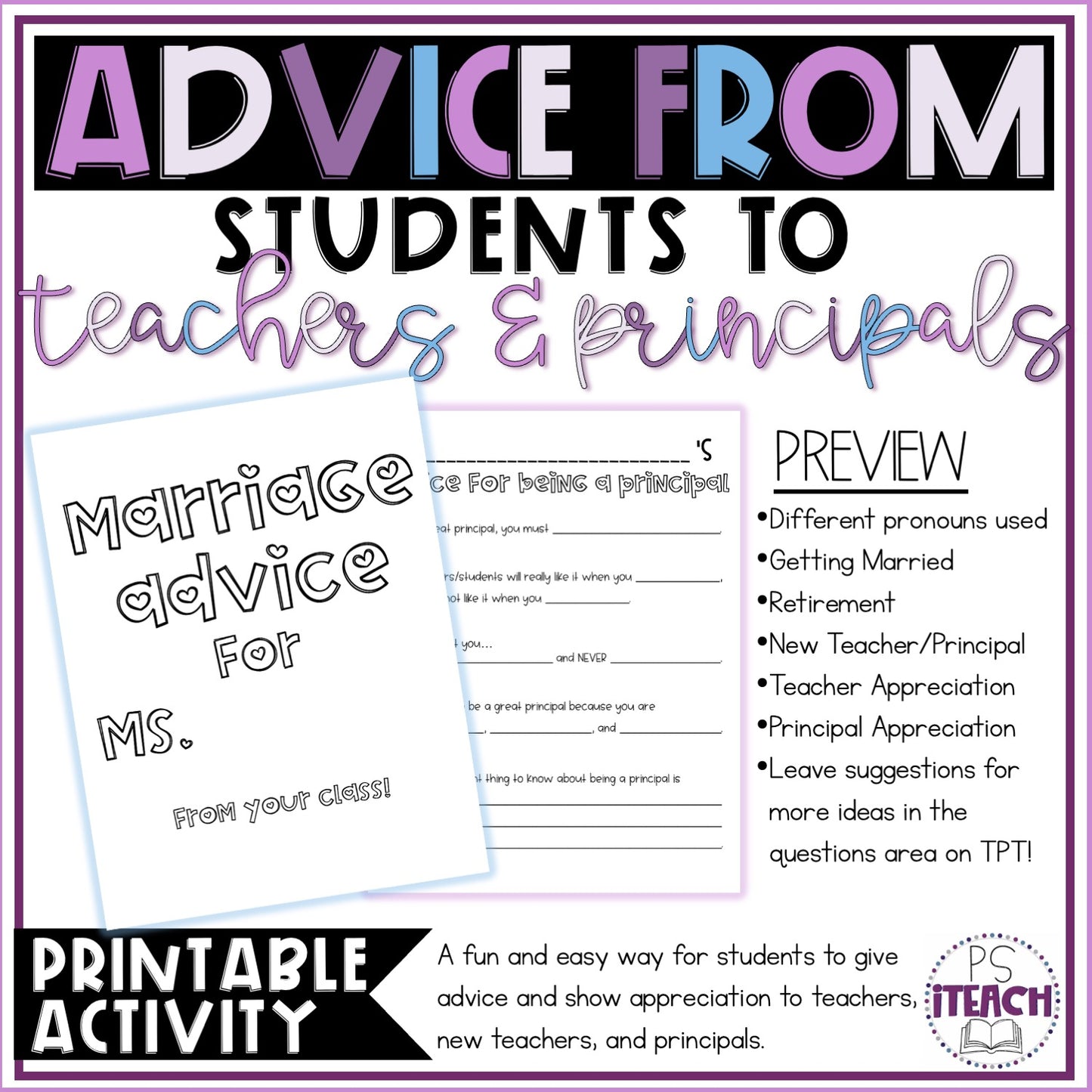 Teaching/Marriage/Retirement Advice & Appreciation from Students