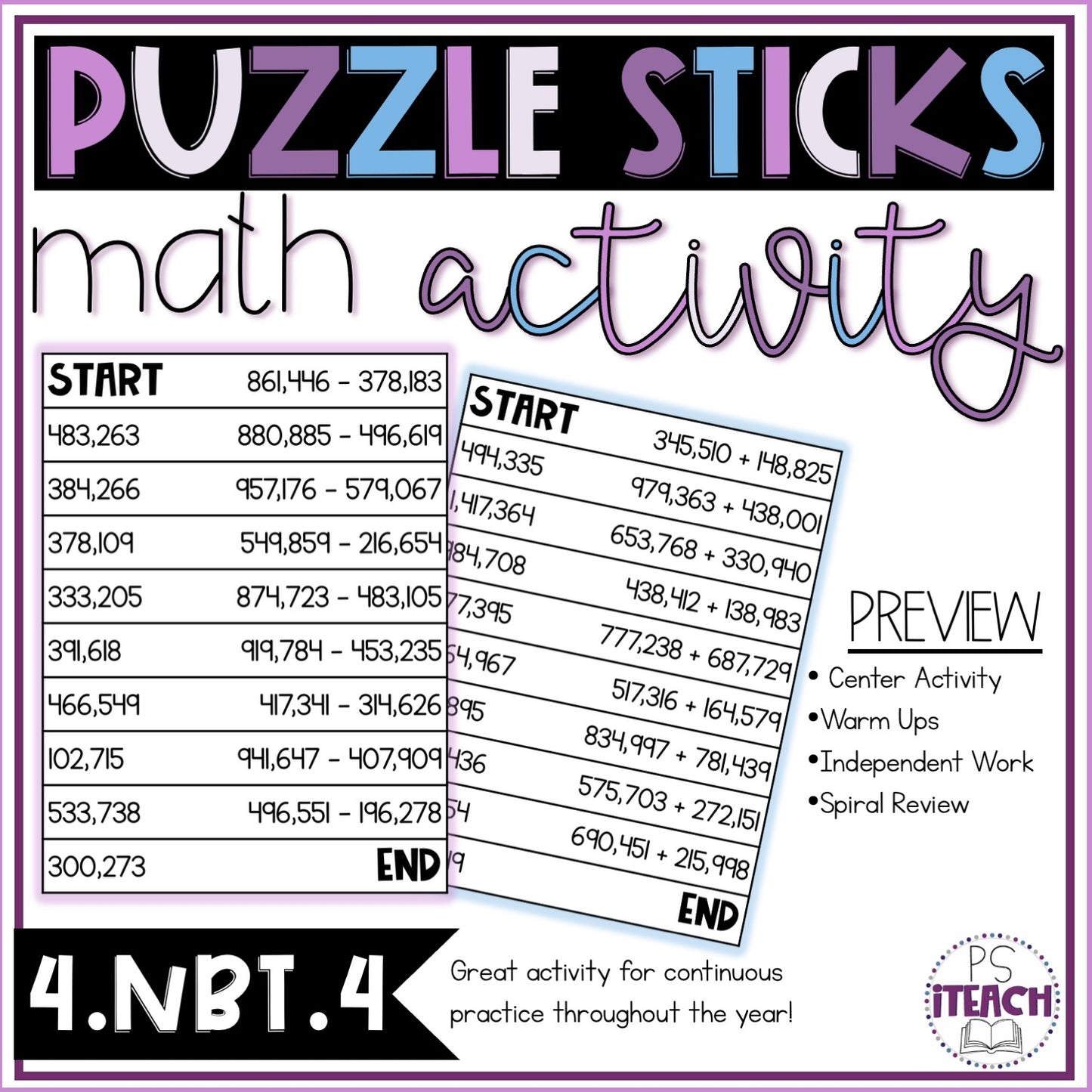 Adding and Subtracting Whole Numbers Games
