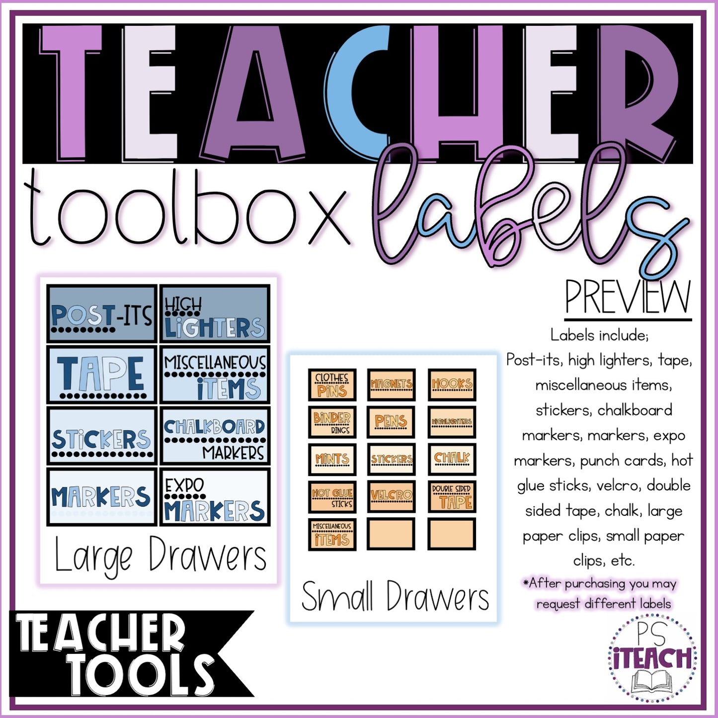 Teacher Toolbox Labels