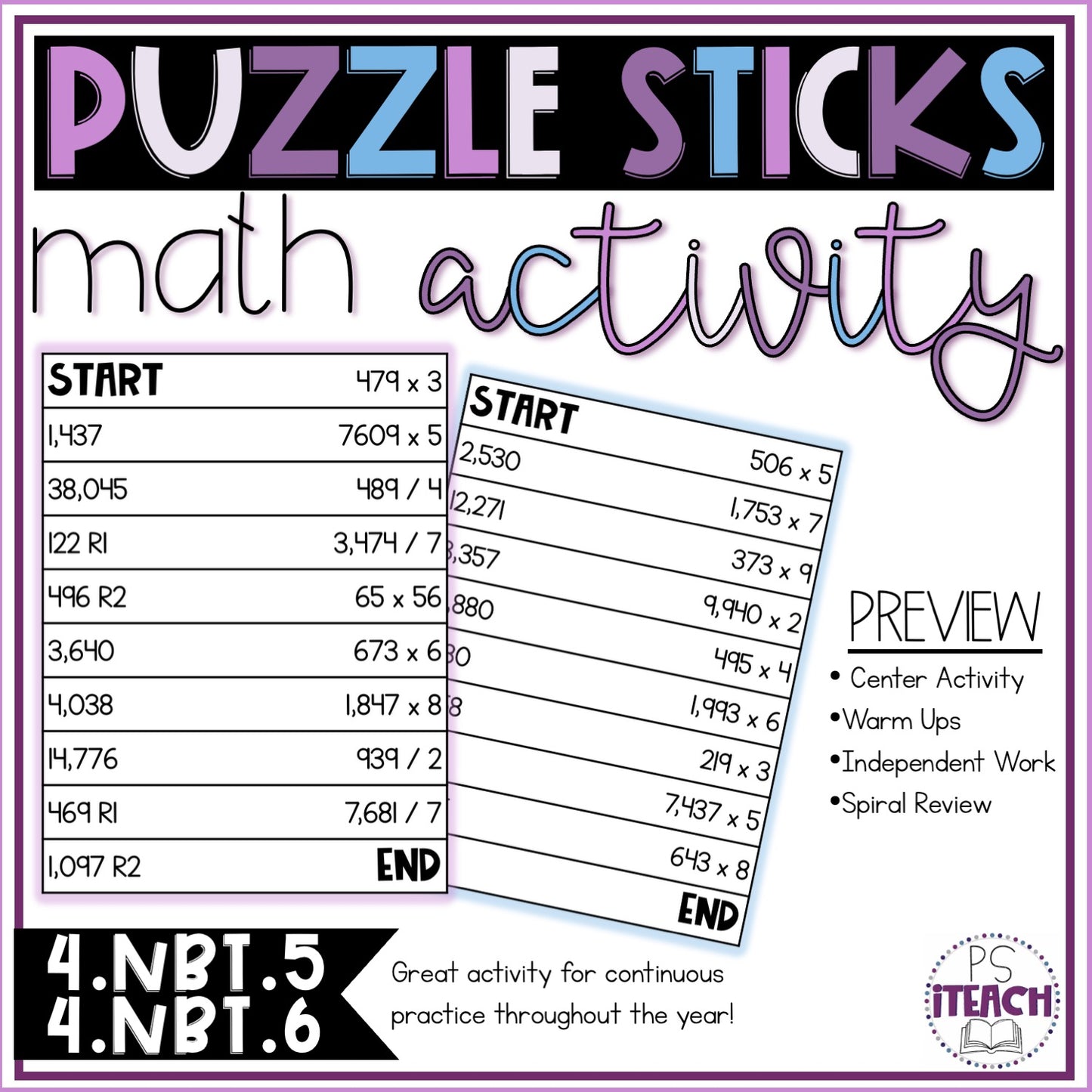 Multiplying and Dividing Whole Numbers Game
