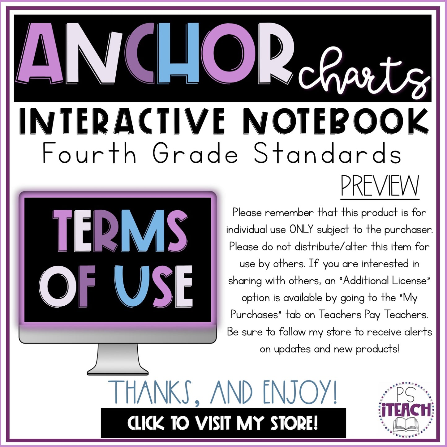 Anchor Charts 4th Grade Bundle