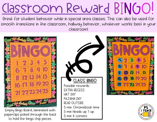Classroom Reward BINGO!
